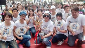 陳亞蘭領軍楊麗花歌仔戲《忠孝節義》主要演員紀麗如、葉麗娜、林佩儀、游耀光、陳怡真、羅育忠等人在中秋連假前往中南部造勢。圖／麗生百合提供