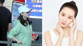 劉詩詩稍早現身機場被媒體逮到。（圖／翻攝自搜狐）