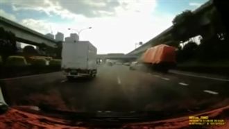 國道9車追撞畫面曝光！司機慘被打臉