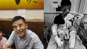 台中,自摔,摔車,自行車,少年,路面坑洞（合成圖，經變色處理／翻攝自臉書《爆怨公社》）