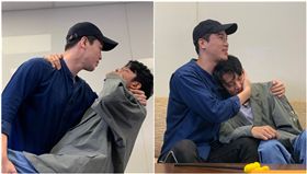 ▲謝毅宏、余杰恩互動遊戲，充滿粉紅色泡泡。（圖／翻攝自安安大明星）