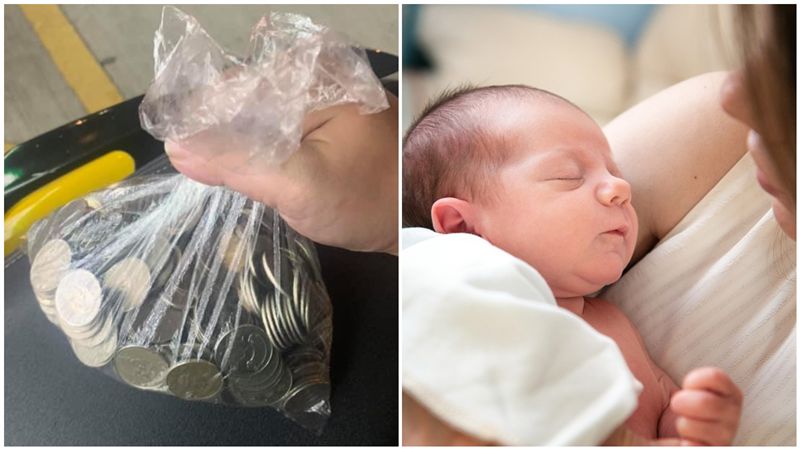 未婚媽抱嬰求助　台主用硬幣暖哭萬人
