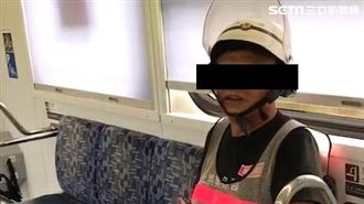 男拿安全帽K列車長　今又現身區間車