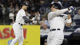 ▲史坦頓（Giancarlo Stanton）回歸敲二壘打，賈吉（Aaron Judge）炸裂24轟。（圖／美聯社／達志影像）