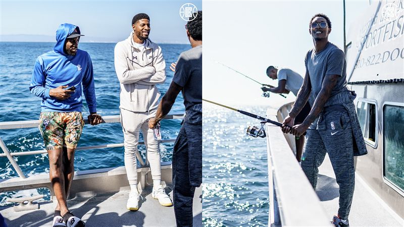NBA／季前團建！喬治、可愛去海釣