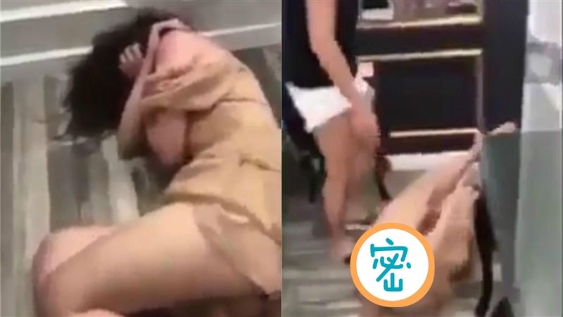 正宮抓猴！火辣小三被打到「倒栽蔥」