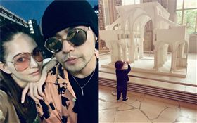 昆凌22日在IG發文：「哥的文青一日遊。」曬出帶著2歲兒子Romeo到巴黎博物館的萌照。翻攝自IG