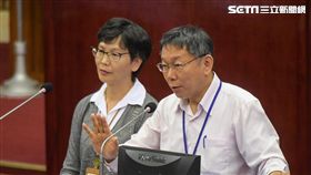 台北市長柯文哲，辦公室主任蔡壁如 圖／記者林敬旻攝