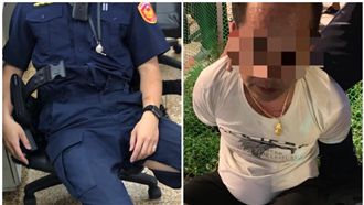 騎贓車抽菸遭盤查　他催油門拖行警員