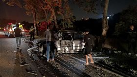 彰化,139縣道,車禍,自撞,拋飛車外,摔落邊坡（圖／翻攝畫面）