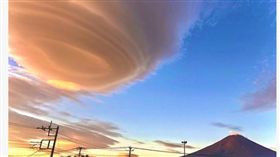 塔巴,颱風,雲,富士山。(圖/翻攝WNI)