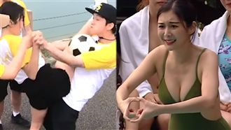 Albee跨劈一字馬　比基尼晃雪乳