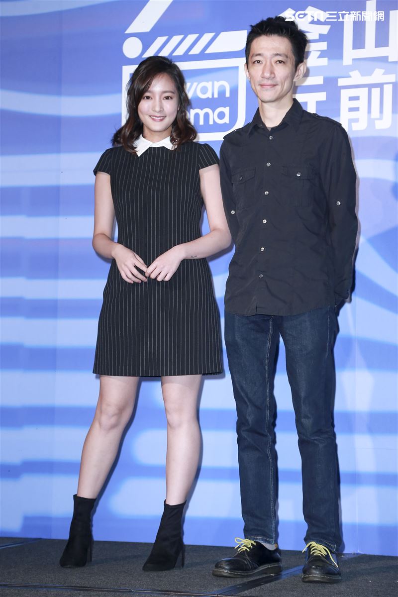 韓國釜山影展行前記者會《返校》演徐漢強、演員王凈。（圖／記者林士傑攝影）