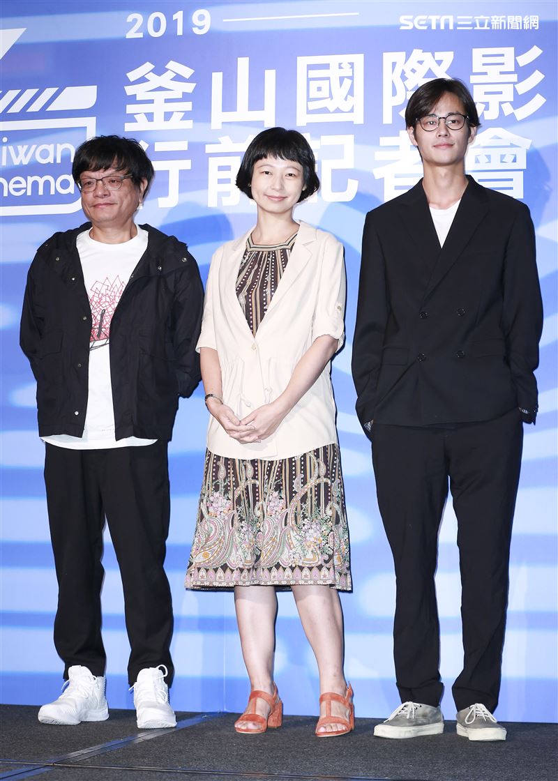 韓國釜山影展行前記者會《野雀之詩》導演施立、監製賴珍琳、演員夏騰宏。（圖／記者林士傑攝影）