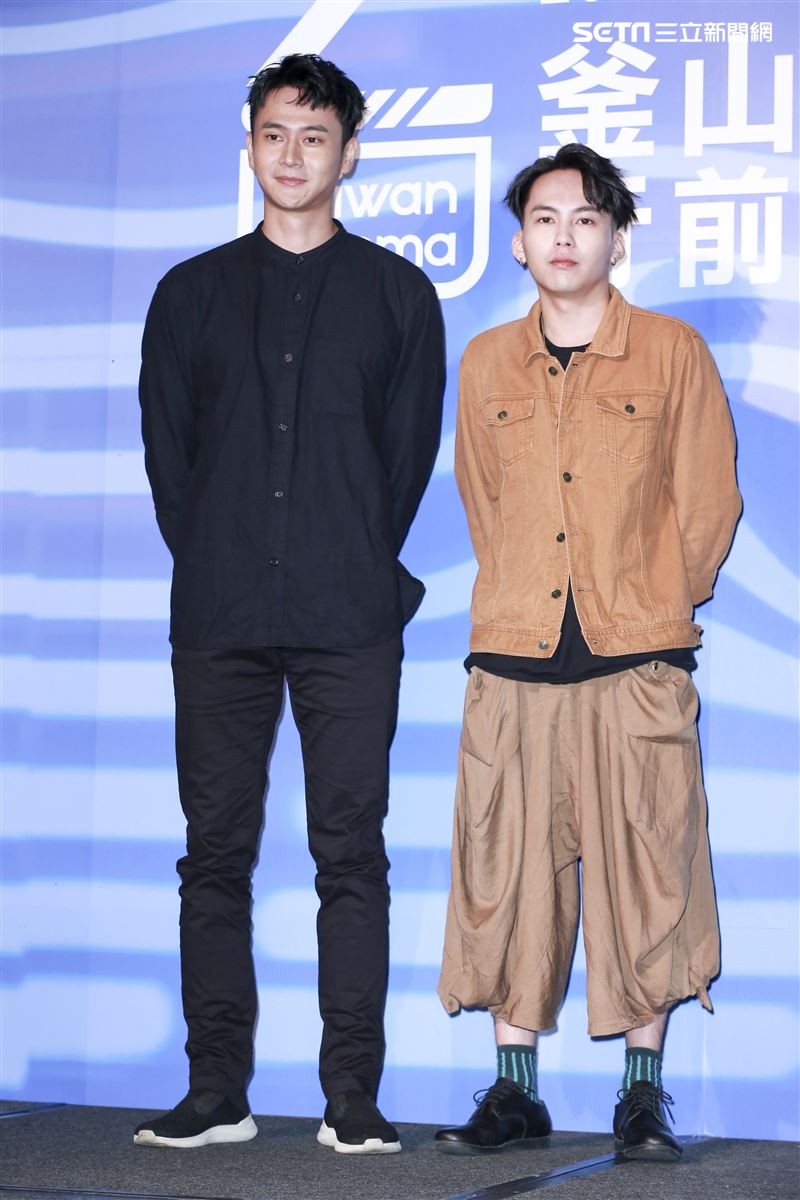 韓國釜山影展行前記者會《陽光普照》演員巫建和、劉冠廷。（圖／記者林士傑攝影）