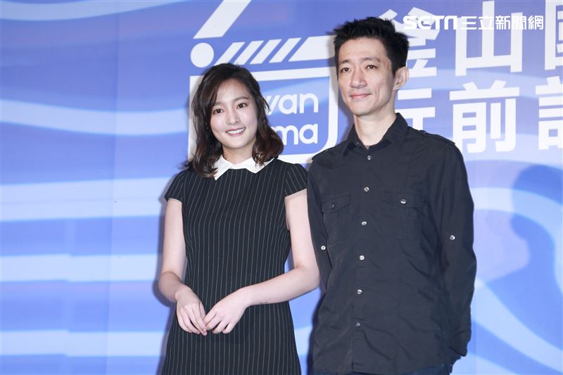 韓國釜山影展行前記者會《返校》演徐漢強、演員王凈。（圖／記者林士傑攝影）