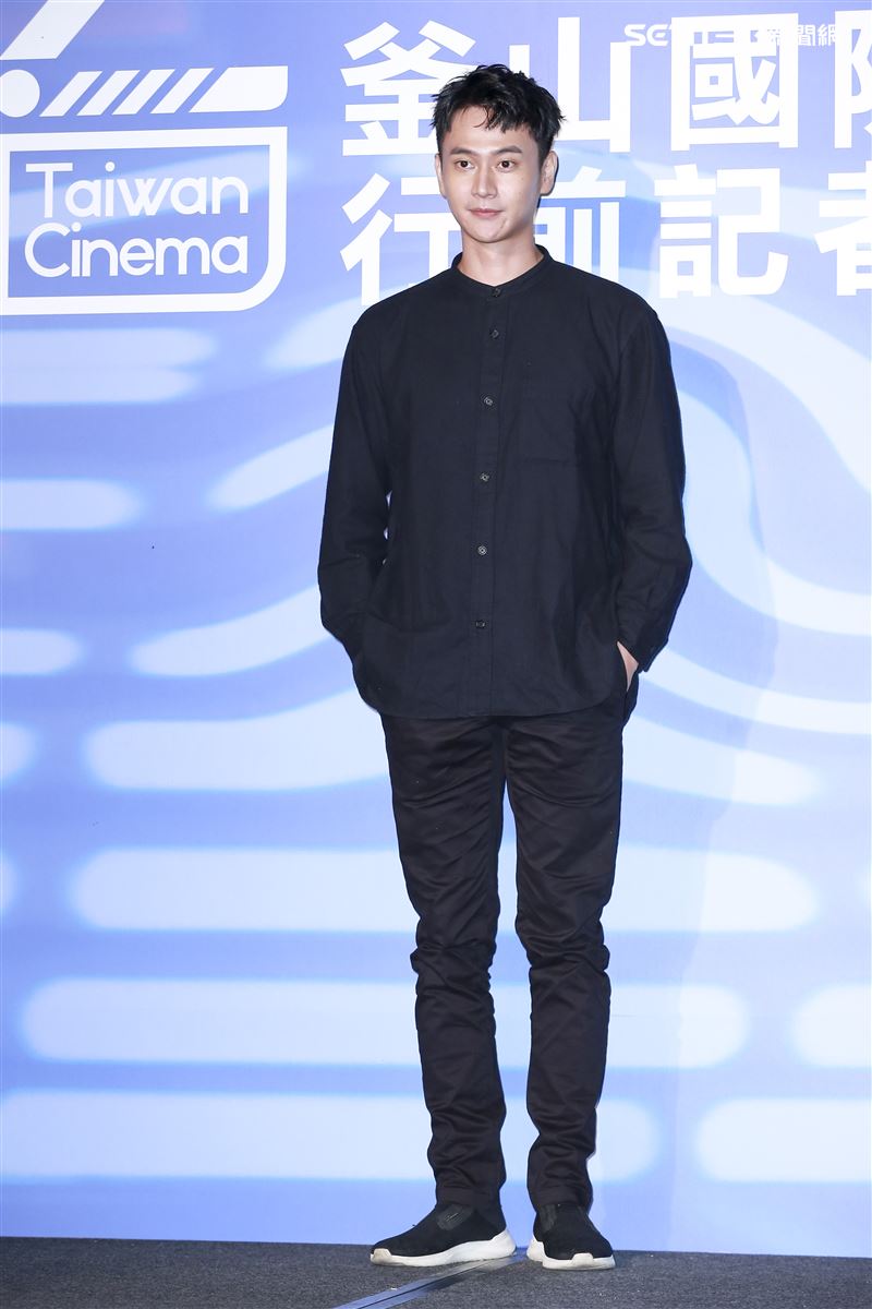 韓國釜山影展行前記者會《陽光普照》演員劉冠廷。（圖／記者林士傑攝影）