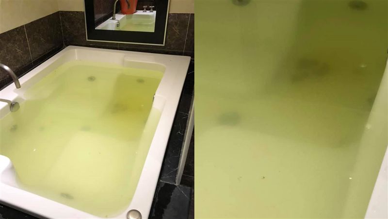 浴缸水藏「咖啡色條狀物」房務員氣炸