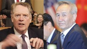 消息人士26日告訴財經媒體CNBC，美國和中國將於10月10至11日於華盛頓特區重啟貿易談判。圖為美中談判代表萊特海澤（左）與劉鶴。(中央社）