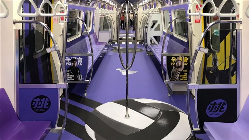 桃園宣傳全運會　主題站彩繪列車登場