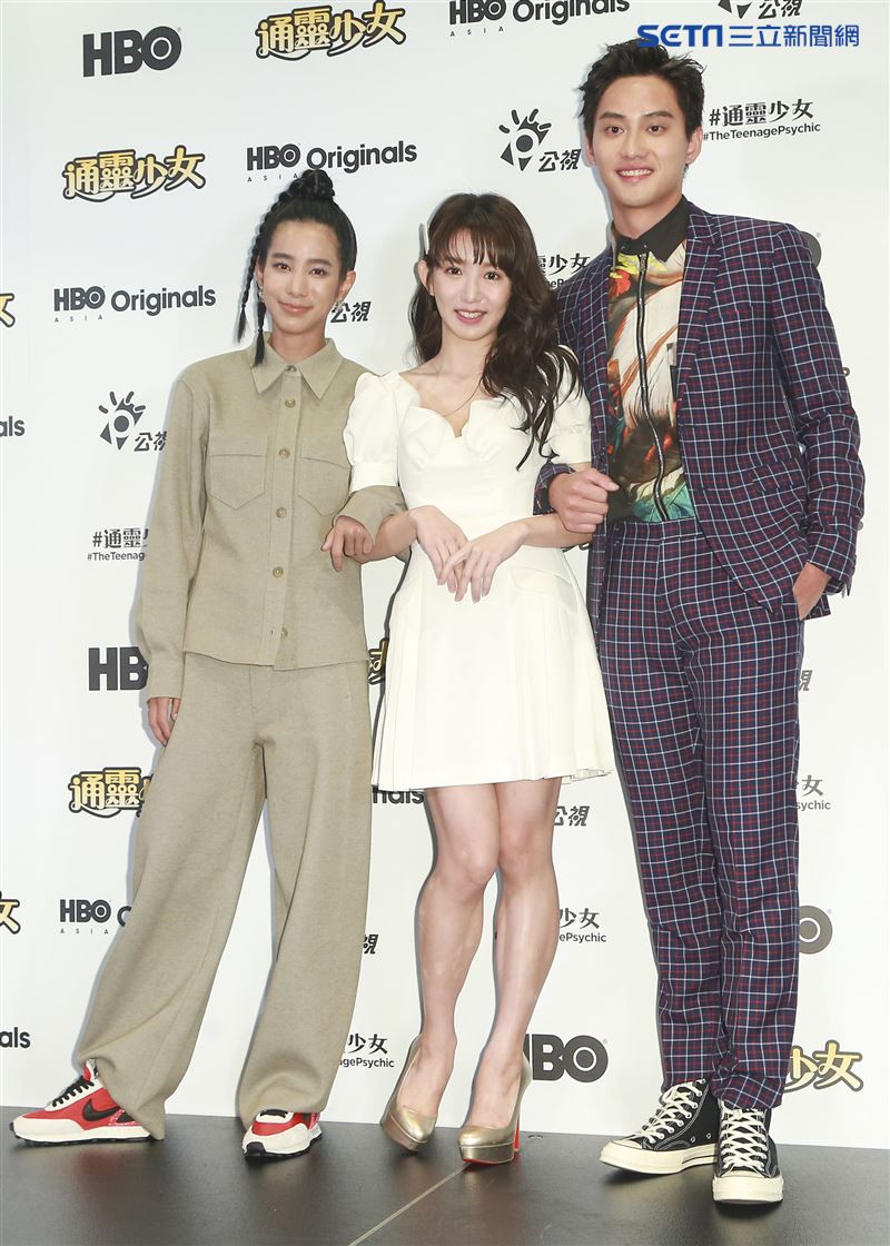《通靈少女》第二季記者會出席演員溫貞菱、郭書瑤、范少勳。（圖／記者林士傑攝影）