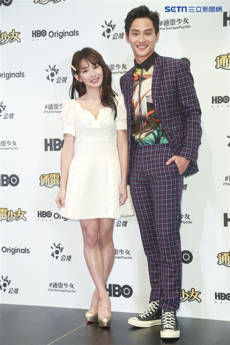 《通靈少女》第二季記者會出席演員郭書瑤、范少勳。（圖／記者林士傑攝影）