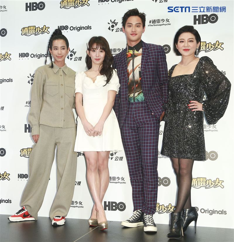 《通靈少女》第二季記者會出席演員溫貞菱、郭書瑤、范少勳、王彩樺。（圖／記者林士傑攝影）