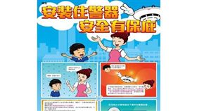 居家必備神器 它能即時發現火災、立即應變，安裝合格住宅用火災警報器 安全有保障(圖/台中市政府)