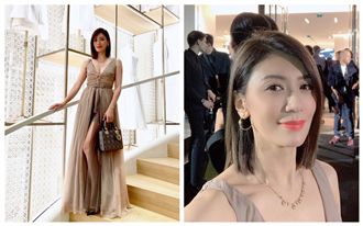 賈靜雯超粉嫩唇膏曝光！溫柔妝容逆齡