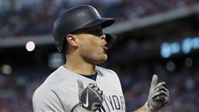 ▲史坦頓（Giancarlo Stanton）傷後復出第2彈，是洋基本季第300轟。（圖／美聯社／達志影像）