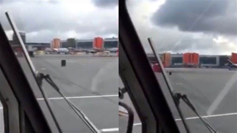 機場跑道驚現「行李狂奔」！網友笑噴