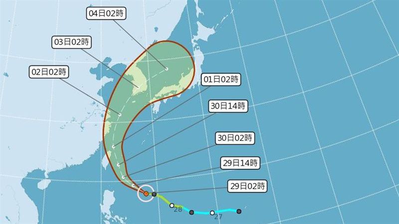 米塔恐轉中颱！氣象局已發布「海警」
