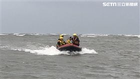 台中,高美溼地,沙洲,受困