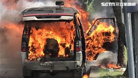 台中,箱型車,打火機,泡棉,火燒車