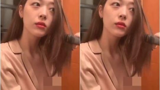 又沒穿內衣！雪莉開直播「左乳全露」
