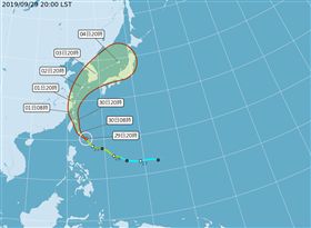 米塔颱風路徑圖（圖／翻攝自中央氣象局）