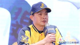 彭政閔引退賽賽後聯訪。（圖／記者林士傑攝影）