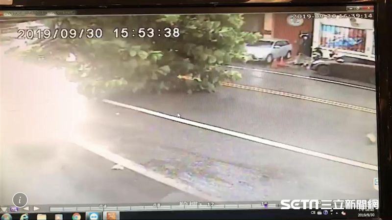 米塔吹倒路樹！壓毀變電箱爆火光