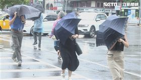 天氣,氣象,下雨,颱風,降雨,雨天,停班,停課,上班,上課,冒雨,雨傘,撐傘,淋雨,強風,豪雨（示意圖／邱榮吉攝影）