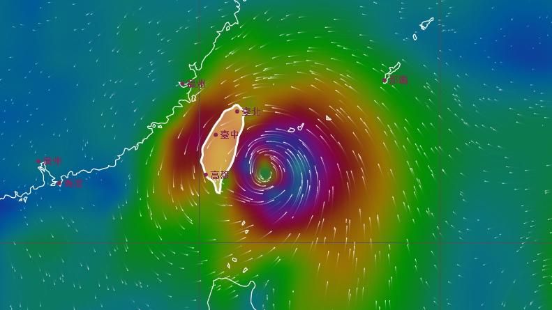 米塔14級風襲　北台3縣市強風告警