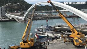 宜蘭,南方澳大橋,坍塌,拖車（圖／記者 詹維耕攝）