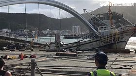 南方澳橋,漁船,崩塌,宜蘭,記者詹維耕攝