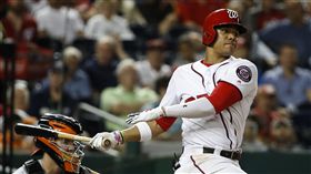 ▲索托（Juan Soto）8局下敲出逆轉比數安打。（圖／美聯社／達志影像）
