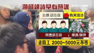 早預謀？潑漆何韻詩嫌　遭爆雇走路工