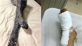 絲襪,蛇,鱗片,人妻,美腿,老公　圖／翻攝爆笑公社