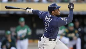 ▲光芒狄亞茲（Yandy Diaz）連兩打席開轟。（圖／美聯社／達志影像）