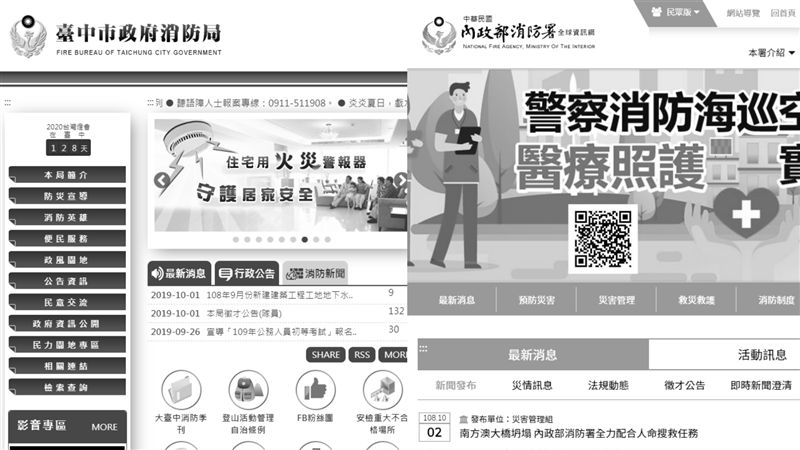 勇消因公殉職！消防局網頁變黑白哀悼