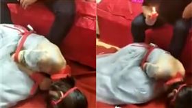 婚鬧,大陸,伴娘,滴蠟（圖／翻攝自微博）