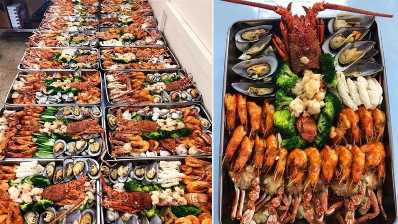超狂員工餐！整排「龍蝦吃到飽」網驚