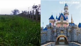 新北市八里區的台版迪士尼預定地,迪士尼(組合圖／新北市經濟發展局,迪士尼臉書粉專)
